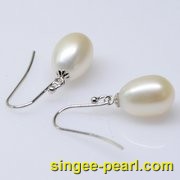 (9-9.5mm白色)珍珠耳钉ED12063-1|心艺珍珠饰品网-珍珠图片