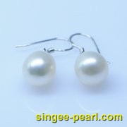 (8.5-9.5mm白色)珍珠耳钉ED12064-1|心艺珍珠饰品网-珍珠图片