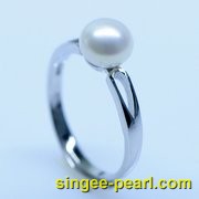 (7.5-8mm白色)珍珠戒指JZ12018-1|心艺珍珠饰品网-珍珠图片