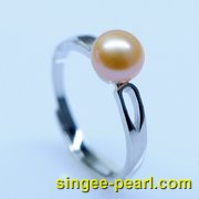 (7.5-8mm粉色)珍珠戒指JZ12018-2|心艺珍珠饰品网-珍珠图片