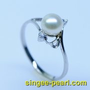 (6.5-7mm白色)珍珠戒指JZ12021-1|心艺珍珠饰品网-珍珠图片