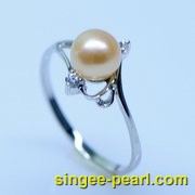 (6.5-7mm粉色)珍珠戒指JZ12021-2|心艺珍珠饰品网-珍珠图片