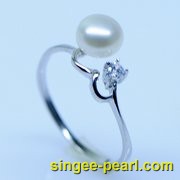 (6.5-7mm白色)珍珠戒指JZ12023-1|心艺珍珠饰品网-珍珠图片