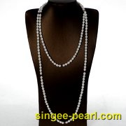 (6-7mm白色)珍珠毛衣链MY12009-2|心艺时尚珍珠饰品图片