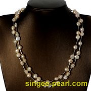 (8-9mm白色)珍珠毛衣链MY12018-2|心艺中等光泽珍珠图片