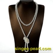 (7-8mm白色)珍珠毛衣链MY12019-2|心艺四面光珍珠图片
