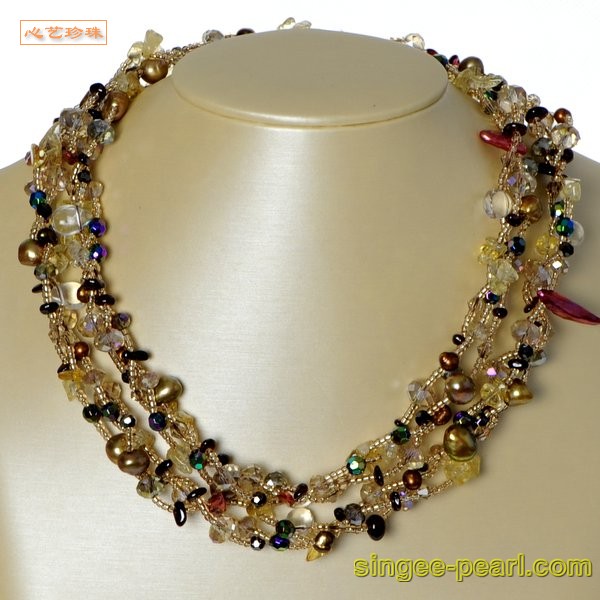 心艺珍珠:花式珍珠项链HL12032图片一