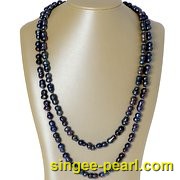 (9-10mm黑色)珍珠毛衣链MY12028|心艺时尚珍珠饰品图片