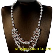 (6-7mm白色)花式珍珠项链HL12002|心艺珍珠饰品网-珍珠图片