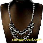 (6-7mm白色)花式珍珠项链HL12003|心艺时尚珍珠饰品图片