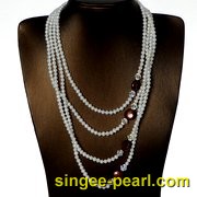 (4.5-5mm白色)花式珍珠项链HL12007|心艺珍珠饰品网-珍珠图片