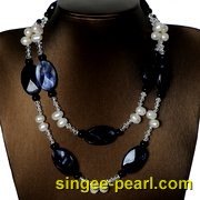 (7-8mm白色)花式珍珠项链HL12012|心艺中等光泽珍珠图片