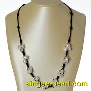 (8-9mm白色)花式珍珠项链HL12025|心艺珍珠花式项链图片