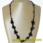 (8-9mm黑色)花式珍珠项链HL12027-心艺珍珠图片