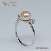 (6.5-7mm粉色)珍珠戒指XY14009-2-心艺珍珠图片