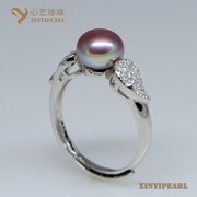 (9.5-10mm紫色)珍珠戒指XY14012-3|心艺珍珠饰品网-珍珠图片