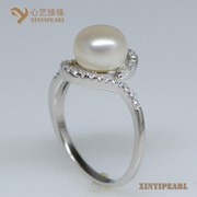 (8-8.5mm白色)珍珠戒指XY14014-1|心艺珍珠饰品网-珍珠图片