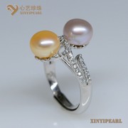(8-8.5mm混彩)珍珠戒指XY14025-4|心艺珍珠饰品网-珍珠图片