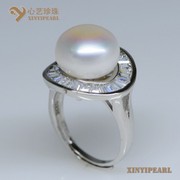 (12.5-13mm白色)珍珠戒指XY14026-1|心艺淡水珍珠饰品图片
