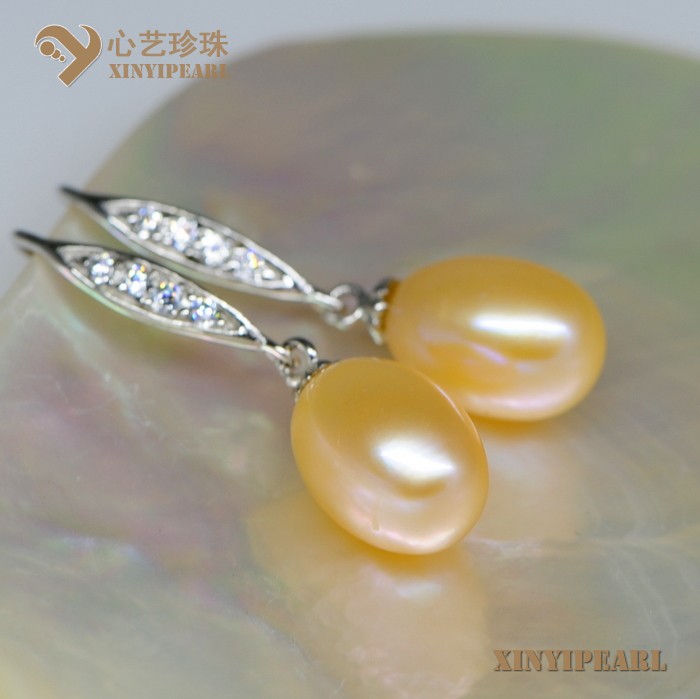 心艺珍珠:(8-9mm粉色)珍珠耳环XY14051-2图片三