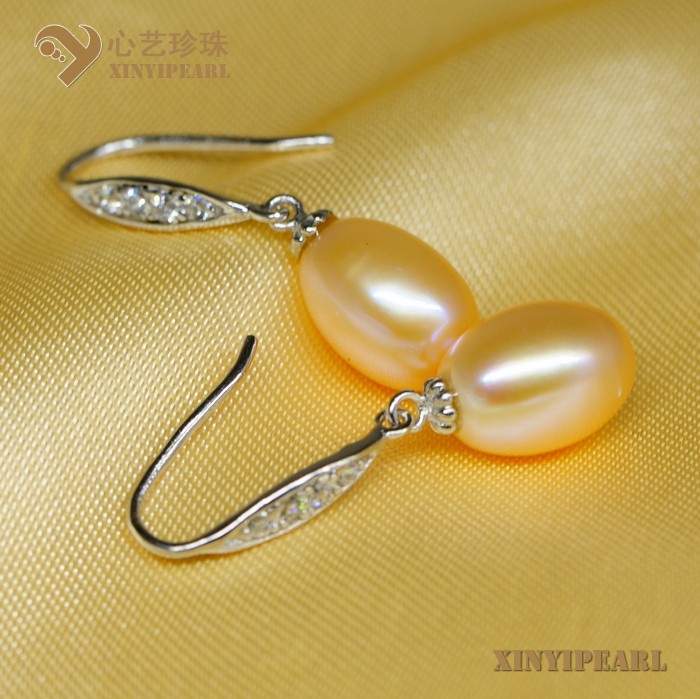 心艺珍珠:(8-9mm粉色)珍珠耳环XY14051-2图片四