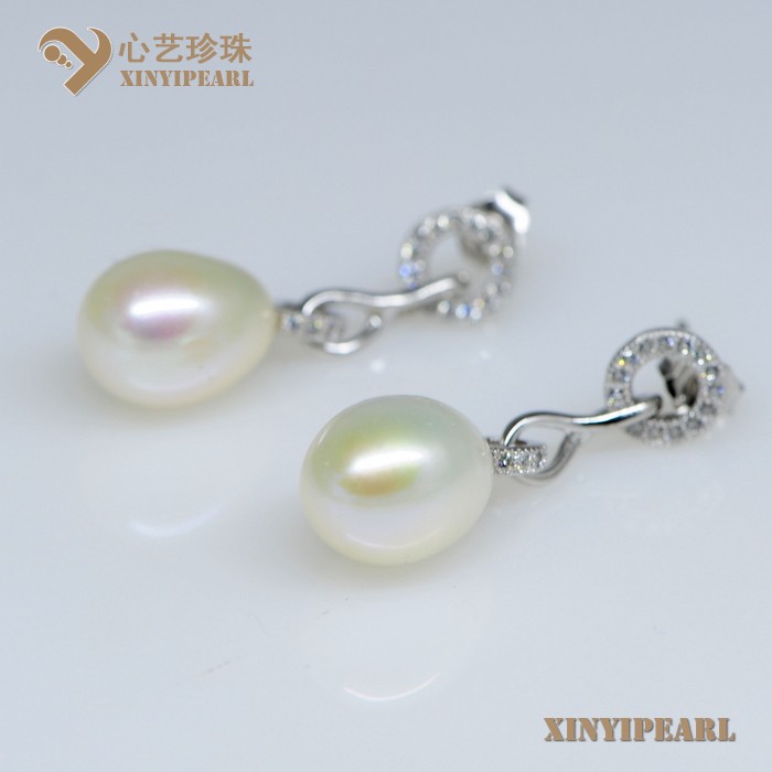 心艺珍珠:(7-8mm白色)珍珠耳环XY14059-1图片一