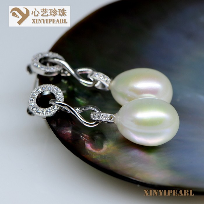 心艺珍珠:(7-8mm白色)珍珠耳环XY14059-1图片三
