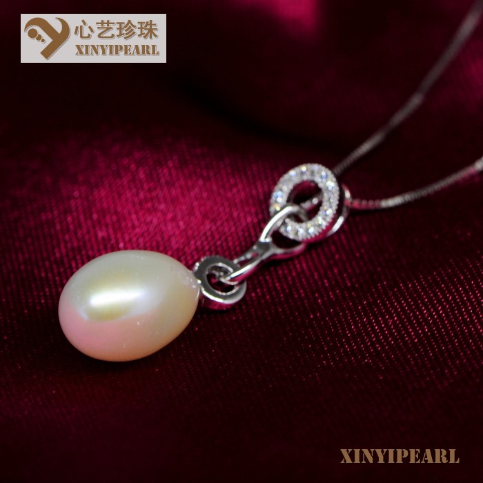 心艺珍珠:(7-8mm白色)珍珠吊坠XY14059-2图片四