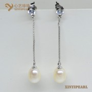 (7-8mm白色)珍珠耳环XY14055-1|心艺白色淡水珍珠耳钉图片