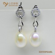 (7-8mm白色)珍珠耳环XY14059-1|心艺强光淡水珍珠耳钉图片