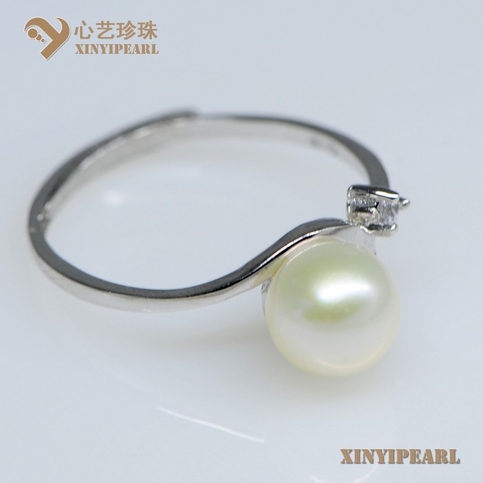 心艺珍珠:(6.5-7mm白色)珍珠戒指XY14070图片一
