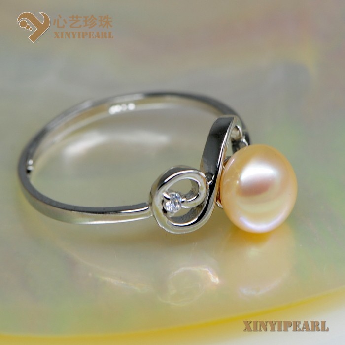 心艺珍珠:(6.5-7mm粉色)珍珠戒指XY14071图片二