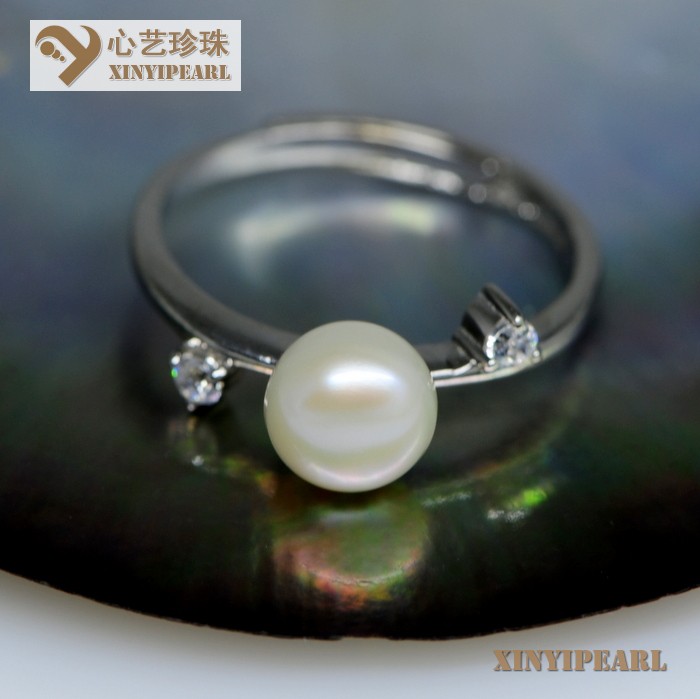 心艺珍珠:(6.5-7mm白色)珍珠戒指XY14072图片二