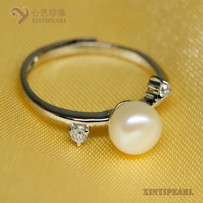心艺珍珠:(6.5-7mm白色)珍珠戒指XY14072图片五