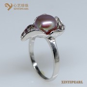 (9.5-10mm紫色)珍珠戒指XY14061-3|心艺淡水珍珠饰品图片