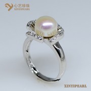 (9.5-10mm白色)珍珠戒指XY14062-1|心艺淡水珍珠饰品图片