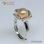 (9.5-10mm粉色)珍珠戒指XY14062-2|心艺粉色珍珠图片