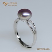 (8-8.5mm紫色)珍珠戒指XY14064-3|心艺淡水珍珠饰品图片