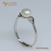 (7-7.5mm白色)珍珠戒指XY14065-1|心艺20至50元珍珠图片