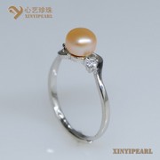 (7-7.5mm粉色)珍珠戒指XY14065-2|心艺粉色珍珠图片