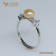 (6.5-7mm粉色)珍珠戒指XY14067-2|心艺粉色珍珠图片