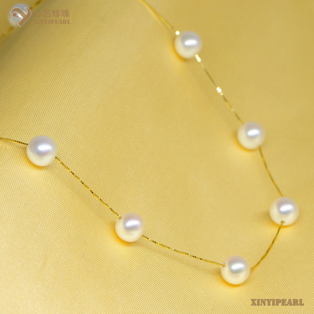 心艺珍珠:(7.5-8mm白色)珍珠项链XY15267图片二