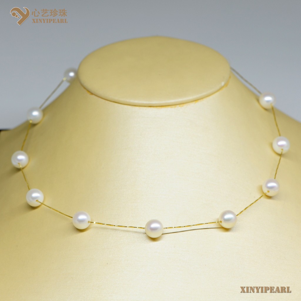 心艺珍珠:(7.5-8mm白色)珍珠项链XY15267图片五