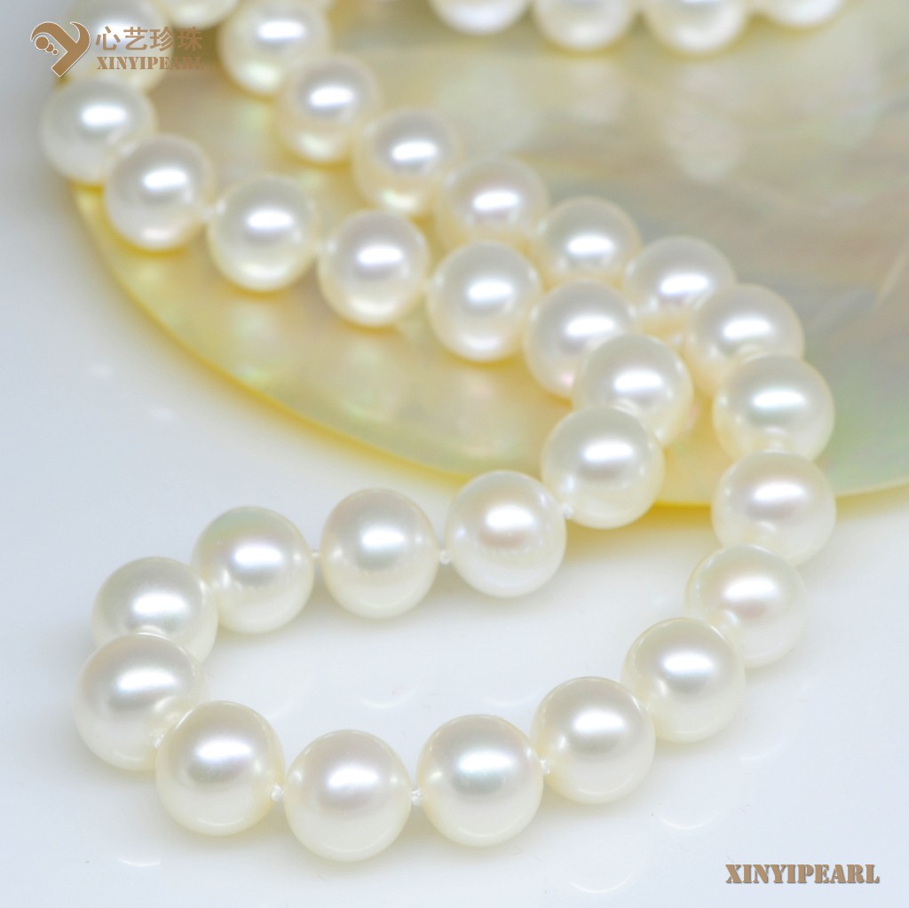 心艺珍珠:(9-10mm白色)珍珠项链XY15323图片二