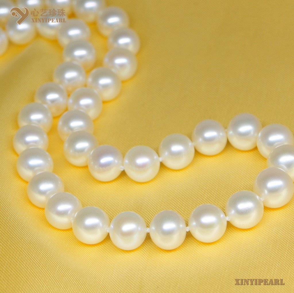 心艺珍珠:(9-10mm白色)珍珠项链XY15323图片三