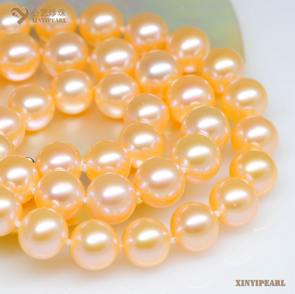 心艺珍珠:(9-10mm粉色)珍珠项链XY15324图片一