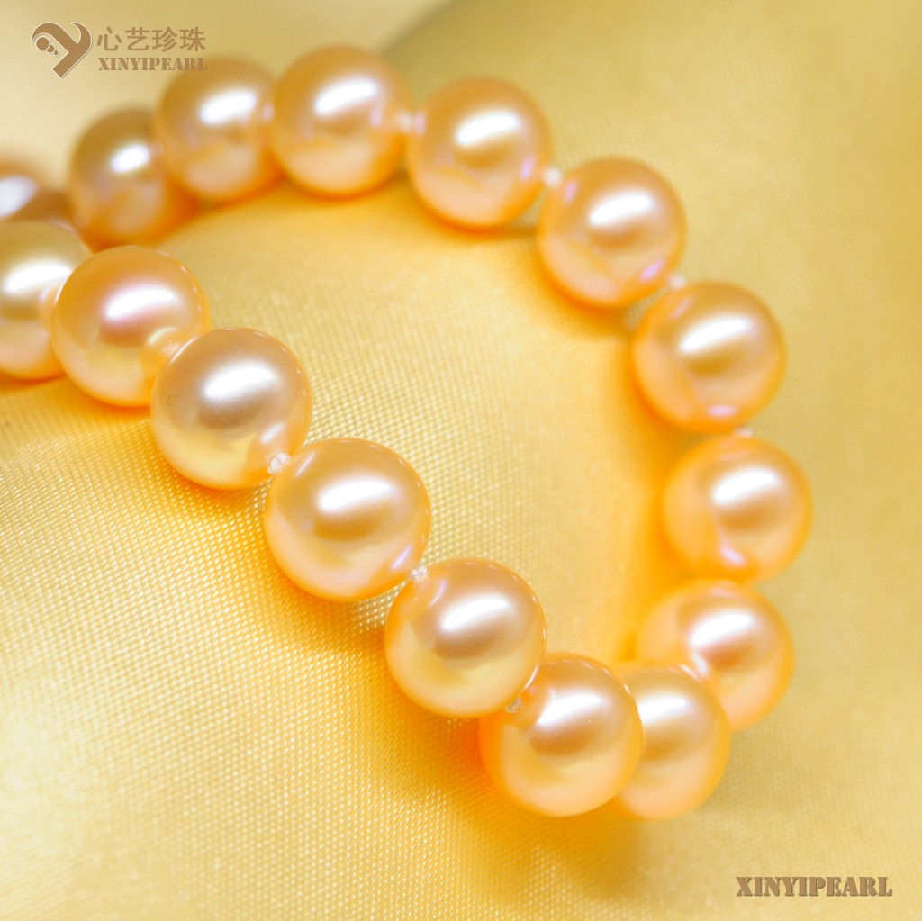 心艺珍珠:(9-10mm粉色)珍珠项链XY15324图片三