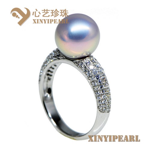 (10-11mm紫色)珍珠戒指XY15037|心艺强光珍珠图片