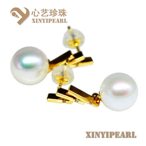 (9-10mm白色)珍珠耳钉XY15112|心艺点位9-10mm珍珠图片