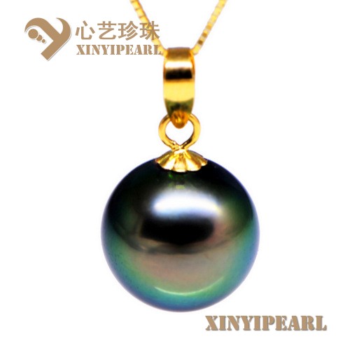 (10-11mm黑色)珍珠吊坠XY15140|心艺点位10-11mm珍珠图片